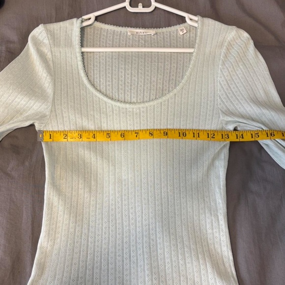 Doen Anthia Pointelle Tee in Cove M - Picture 4 of 5